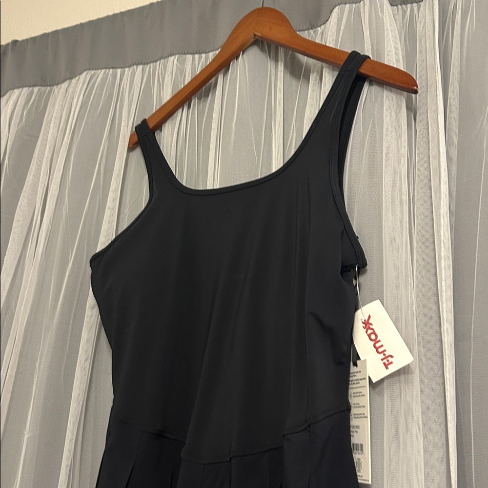 NWT Mondetta Black Mini Dress/Tennis Style Dress Size Large - Picture 2 of 7